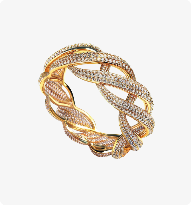 Diamond Crown Halo Ring