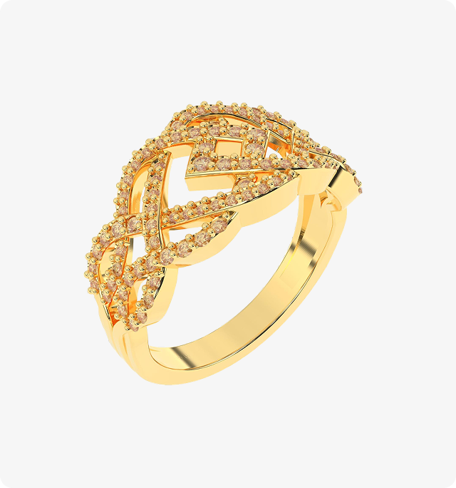 Diamond Crown Halo Ring