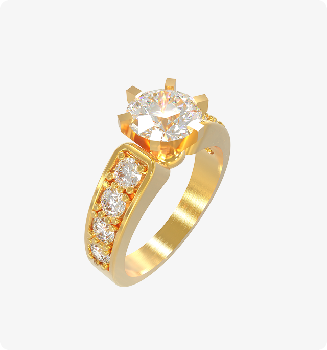 Diamond Crown Halo Ring